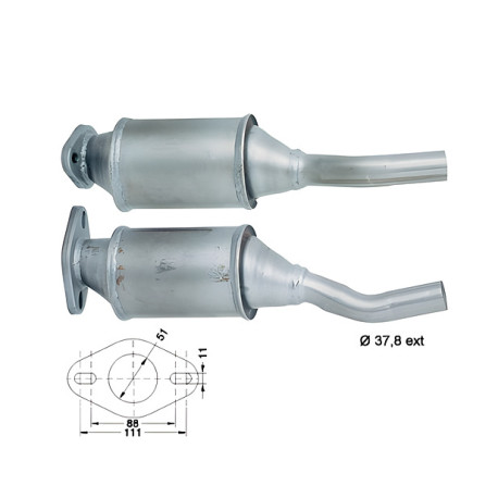 Direc fit CAT in DPF Magnaflow Magnaflow Catalytic Converter for FIAT | race-shop.si