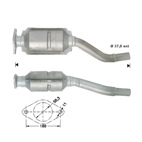 Direc fit CAT in DPF Magnaflow Magnaflow Catalytic Converter for FIAT | race-shop.si