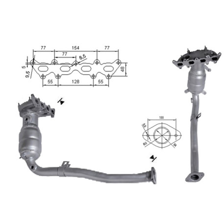 Direc fit CAT in DPF Magnaflow Magnaflow Catalytic Converter for FIAT | race-shop.si