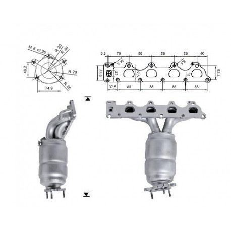 Direc fit CAT in DPF Magnaflow Magnaflow Catalytic Converter for FIAT | race-shop.si
