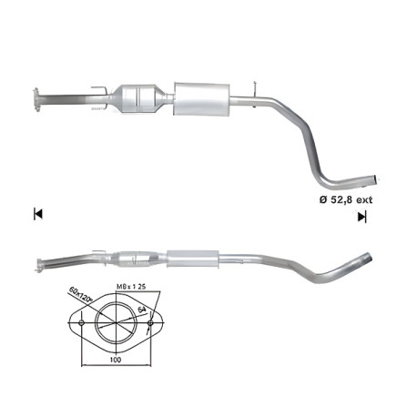 Direc fit CAT in DPF Magnaflow Magnaflow Catalytic Converter for FIAT | race-shop.si