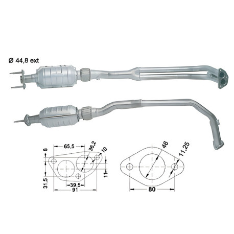 Direc fit CAT in DPF Magnaflow Magnaflow Catalytic Converter for FIAT | race-shop.si