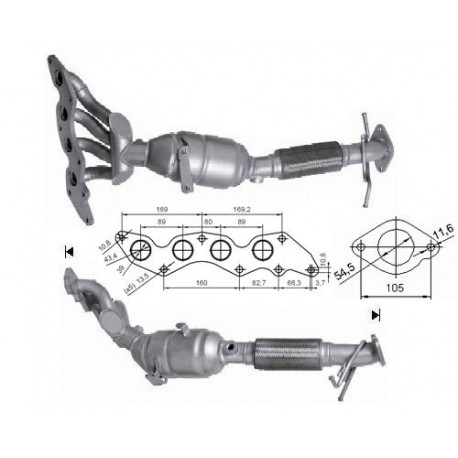 Direc fit CAT in DPF Magnaflow Magnaflow Catalytic Converter for FORD | race-shop.si