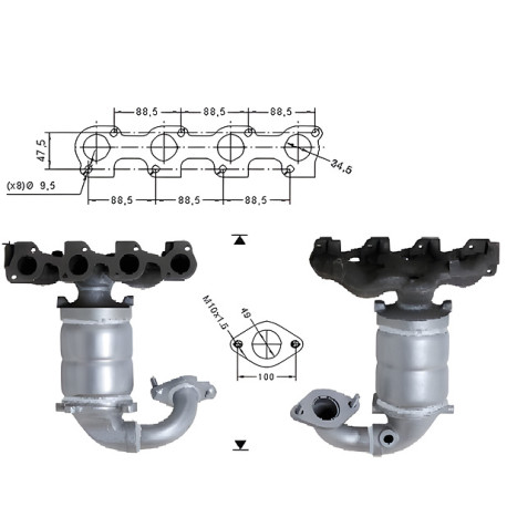 Direc fit CAT in DPF Magnaflow Magnaflow Catalytic Converter for FORD | race-shop.si