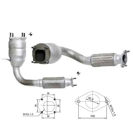 Direc fit CAT in DPF Magnaflow Magnaflow Catalytic Converter for FORD | race-shop.si
