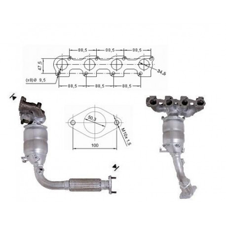 Direc fit CAT in DPF Magnaflow Magnaflow Catalytic Converter for FORD | race-shop.si
