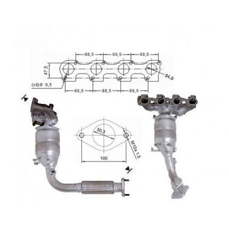 Direc fit CAT in DPF Magnaflow Magnaflow Catalytic Converter for FORD | race-shop.si