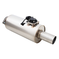 Varex exhaust valve muffler 7"x15" Flanged Inlet 3", Single-wall Outlet 3"