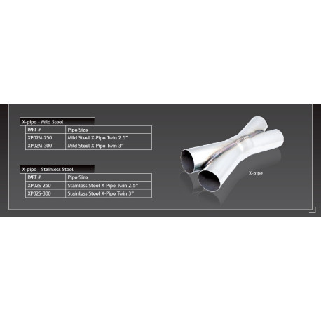 X cevi Stainless steel pipe exhaust X 63mm (2,5") | race-shop.si