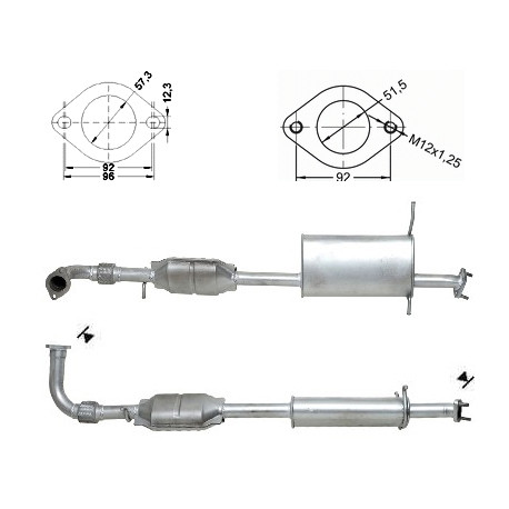 Direc fit CAT in DPF Magnaflow Magnaflow Catalytic Converter for HYUNDAI | race-shop.si