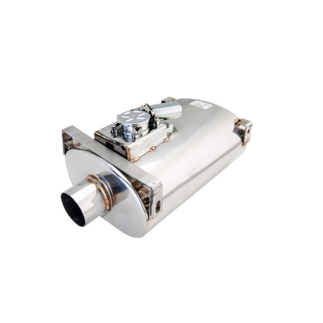Univerzalni izpušni dušilci z ventilom Varex exhaust valve muffler 6"x10"x16" Flanged Inlet 2.5", Single Outlet 2.5" | race-shop.si
