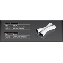 Stainless steel pipe exhaust X 76mm (3")