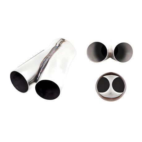Y reduktorji XFORCE inox Y cev 2× 63 → 76 mm | race-shop.si