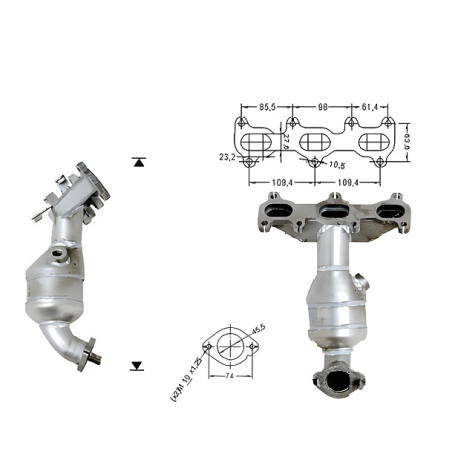 Direc fit CAT in DPF Magnaflow Magnaflow Catalytic Converter for HYUNDAI | race-shop.si