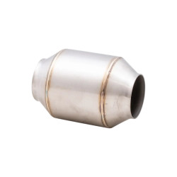 2.5" Short Body Metallic High-Flow Racing Catalytic Converter (100cell) - Round