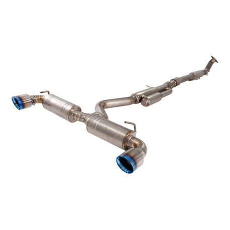 Izpušni sistemi XFORCE XForce 3" Cat-Back System, Titanium + Burnt Blue Tips for TOYOTA YARIS 2021- GR | race-shop.si