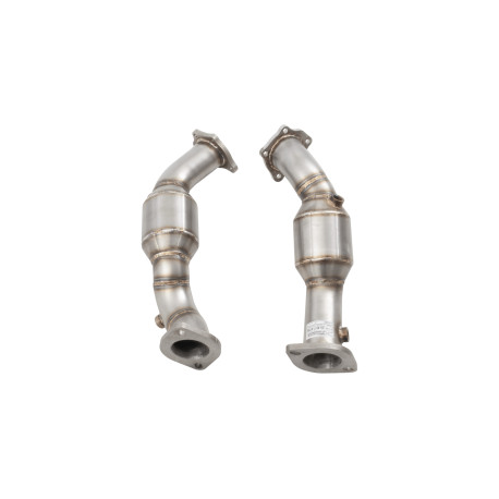 Down pipe, dump pipe 2.5" Downpipes with High-Flow Catalytic Converters (track only) for KIA STINGER 2017- GT 3.3L V6 TWIN TURBO RWD | race-shop.si