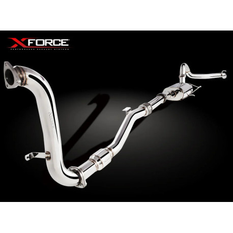 Izpušni sistemi XFORCE 3″ Turbo Back System with Metallic Cat Converter, Raw 409 Stainless Steel (track only) | race-shop.si
