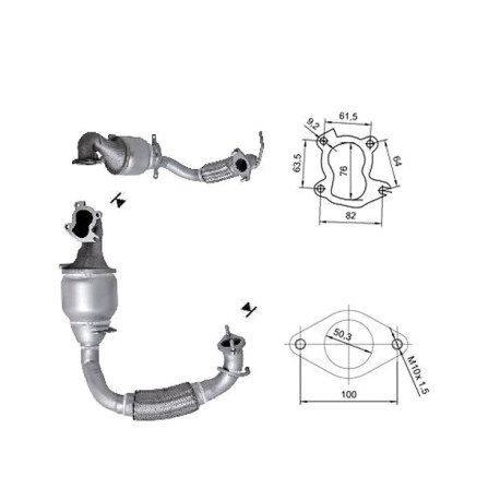 Direc fit CAT in DPF Magnaflow Magnaflow Catalytic Converter for MAZDA | race-shop.si