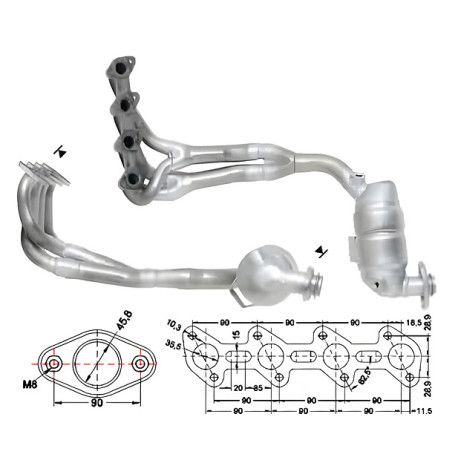 Direc fit CAT in DPF Magnaflow Magnaflow Catalytic Converter for MERCEDES | race-shop.si