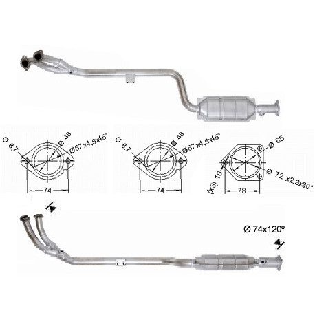 Direc fit CAT in DPF Magnaflow Magnaflow Catalytic Converter for MERCEDES | race-shop.si