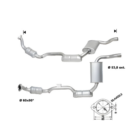 Direc fit CAT in DPF Magnaflow Magnaflow Catalytic Converter for MERCEDES | race-shop.si