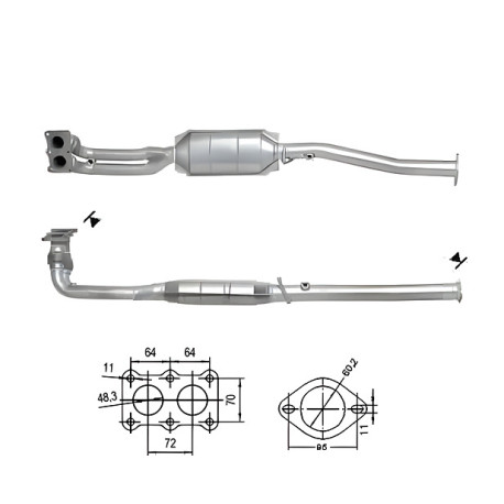 Direc fit CAT in DPF Magnaflow Magnaflow Catalytic Converter for MG ROVER | race-shop.si