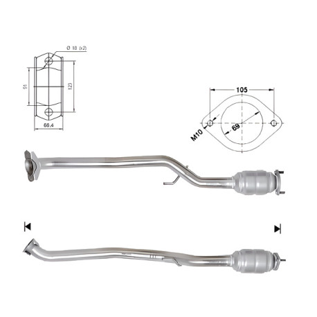 Direc fit CAT in DPF Magnaflow Magnaflow Catalytic Converter for NISSAN | race-shop.si