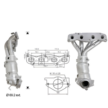 Direc fit CAT in DPF Magnaflow Magnaflow Catalytic Converter for NISSAN | race-shop.si