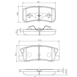 Pedders 6820590 TrakRyder Kevlar Ceramic Pads