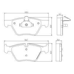 Pedders 6720047E EURO Ceramic Brake Pads