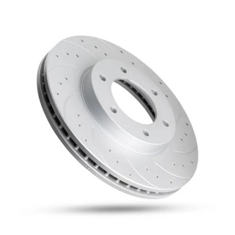 Zavore Pedders Pedders 6560101SGL Slotted and Dimpled Geomet Coated Rotor (10 Slot) | race-shop.si