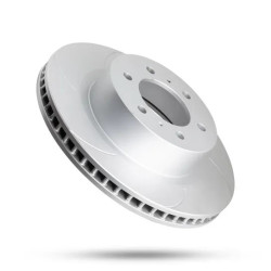 Pedders 6202618SGL Slotted Geomet Coated Rotor (6 Slot) - Front Left
