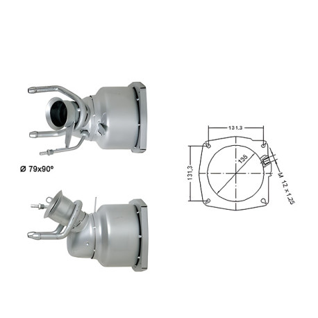 Direc fit CAT in DPF Magnaflow Magnaflow Catalytic Converter for PEUGEOT | race-shop.si