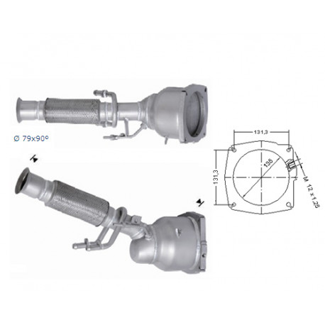 Direc fit CAT in DPF Magnaflow Magnaflow Catalytic Converter for PEUGEOT | race-shop.si
