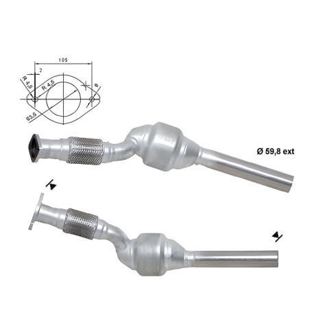 Direc fit CAT in DPF Magnaflow Magnaflow Catalytic Converter for RENAULT | race-shop.si