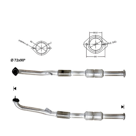 Direc fit CAT in DPF Magnaflow Magnaflow Catalytic Converter for SAAB | race-shop.si