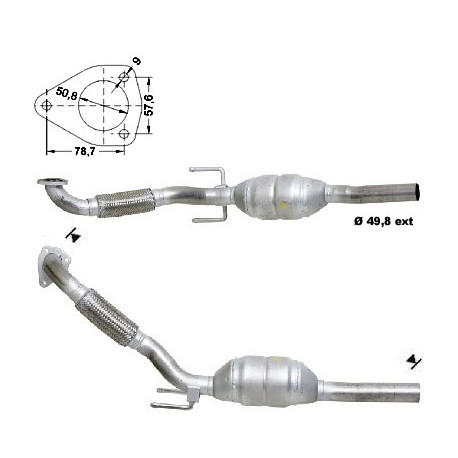 Direc fit CAT in DPF Magnaflow Magnaflow Catalytic Converter for SEAT SEAT SKODA VOLKSWAGEN | race-shop.si