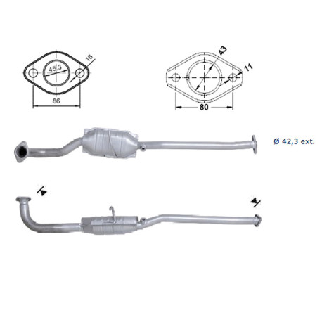 Direc fit CAT in DPF Magnaflow Magnaflow Catalytic Converter for SUZUKI | race-shop.si