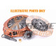 Sklopke in vztrajniki Xtreme KFD28005-1C Clutch Kit Xtreme Outback Heavy Duty Cushioned Ceramic 670Nm 900Kg (30%) | race-shop.si