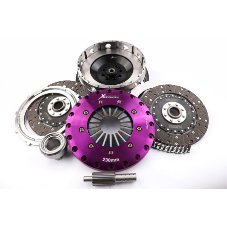Sklopke in vztrajniki Xtreme KBM23597-2G Xtreme Performance 230mm Organic Twin Plate Clutch Kit Incl Flywheel 1200Nm | race-shop.si