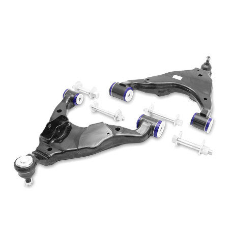 Poliuretanski silent bloki SuperPro Front Lower Control Arm Complete Assembly Kit Double Offset + Ball Joint for Toyota/Lexus | race-shop.si