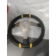 Outlet 3-kraki volanski obroč MOMO DRIFTING, 350mm, usnje, 90mm zamik, črna/siva/rumena NEPOPOLNI | race-shop.si