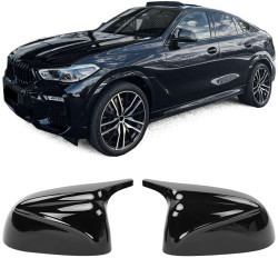 Mirror caps black gloss for replacement fits BMW X6 G06