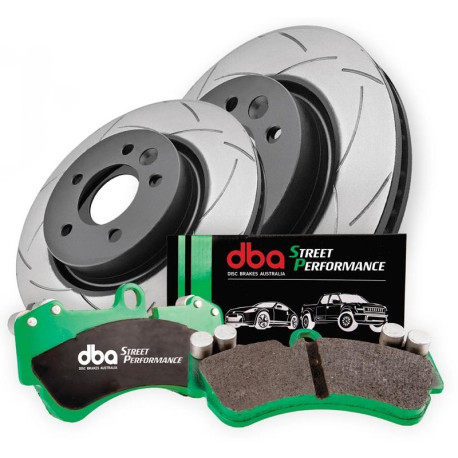 Zavorne ploščice DBA DBA Brake Kit Street Series T2 Slotted & Street Performance Brake Pads DBA2663S-10-1789SP | race-shop.si