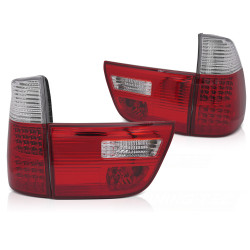 LED TAIL LIGHTS RED WHITE fits BMW X5 E53 09.99-10.03