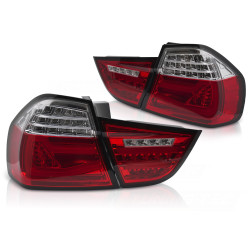 LED BAR TAIL LIGHTS RED WHITE SEQ fits BMW E90 09-11