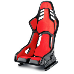Racing seat RECARO Podium CF - Alcantra Red / Leather Black