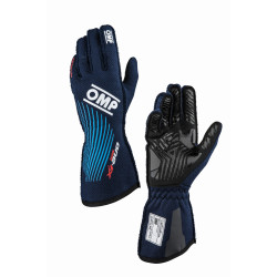 FIA dirkalne rokavice OMP ONE EVO FX my2026 (zunanji šivi), mornarsko modra