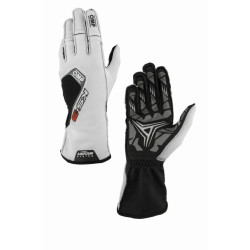 Race gloves OMP KS-3 my2026 (external seams), white/black